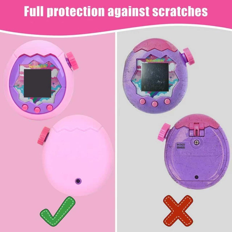 YouKnow Silicone Case for Tamagotchi Paradise Interactive Toy Digital Pet, with Screen Protector and Wrist Strap (Pink) - Image 3